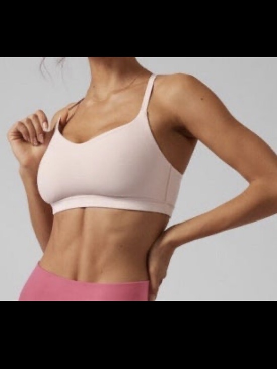 Athleta Other - Athleta Elation Strappy Sports Bra Pink Size L Large Yoga Low Impact
